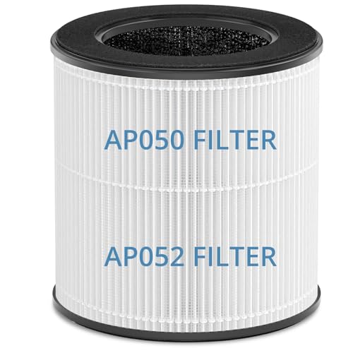 Tailulu Official AP050 AP052 Air Purifier Replacement Filter, 3-in-1 Air Purifier Filter, True H13 HEPA Filter, 1Pack