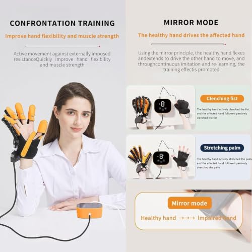 QQWORLD Robotic Hand Rehabilitation Glove, Left Hand, M Size - Image 5