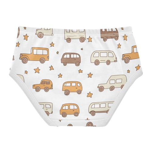 Wusikd Cute Car Girls' Underwear Cotton Stars Girls Briefs Soft Toddler Underwear 2T2
