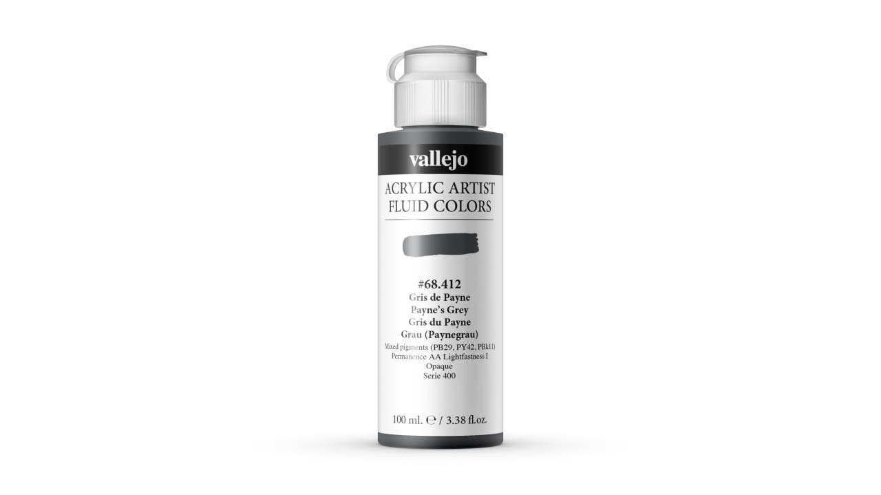 Vallejo Grey Acrylic Fluid Color 68412 Payne’s (100Ml)