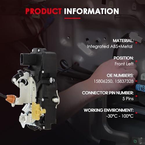 Image of cciyu Front Left Driver Side Door Lock Actuator for Buick Lucerne 2006 2007 2008 2009 2010 Power Door Lock Replaces 15806250, 15837328