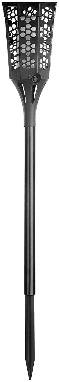 Lunartec Fackel Solarleuchten: 8er-Set LED-Solar-Gartenfackeln mit Flammen-Effekt und Akku, 78 cm (Solarlampen Garten Fackel, LED-Solarleuchte)