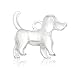 Housweety 30PCs Pendants Dog Animal Silver Plated 16x15mm