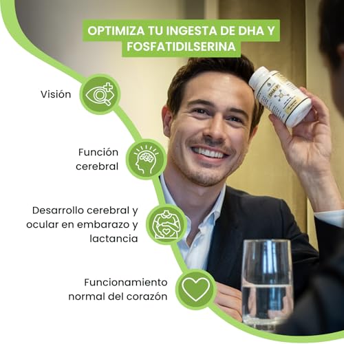 500 mg DHA (Triglicéridos) + 100 mg Fosfatidilserina Vegetal - Salud Cerebral y Ocular - Alta absorción - Sin Soja - 120 Mini-Perlas - DHA-PS Nutribiolite - imagen 3