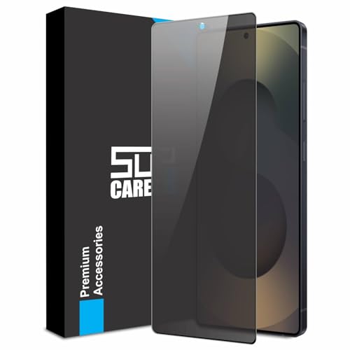 Image of SupCares Privacy Tempered Glass for Samsung Galaxy S25 Ultra (6.9 Inch) With Installation Kit | 9H Edge to Edge Screen Protector | Black