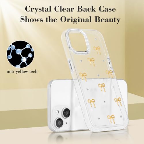 Coque iPhone 15 Plus transparente anti-choc avec nœud 3D - 5