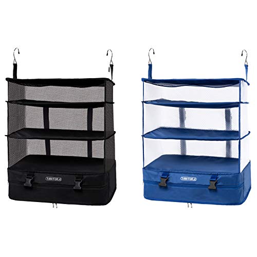 TABITORA Portable Hanging Travel Shelves Bag Packing Cube Organizer Suitcase Storage Large Capacity