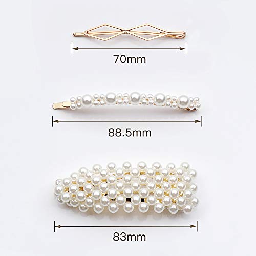 Cehomi 24 Pcs Pearl Hair Clips Barrettes Hairpins for Women Girls, Elegant Handmade Fashion Headwear Styling Tools Hair Accessories for Party Wedding Daily