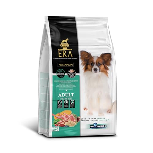 Pienso ERA Millennium Adulto | Pato y Cordero con Arroz Integral | Nutrición Completa para Razas Pequeñas | 2 kg