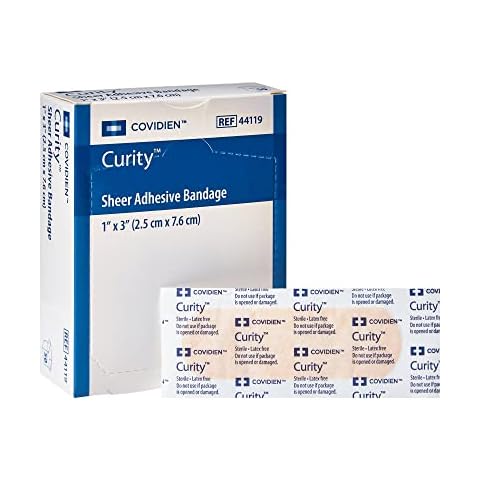 Curity Kendall Healthcare 6844119 Sheer Adhesive Bandage 1" X 3" - Box of 50 Cover