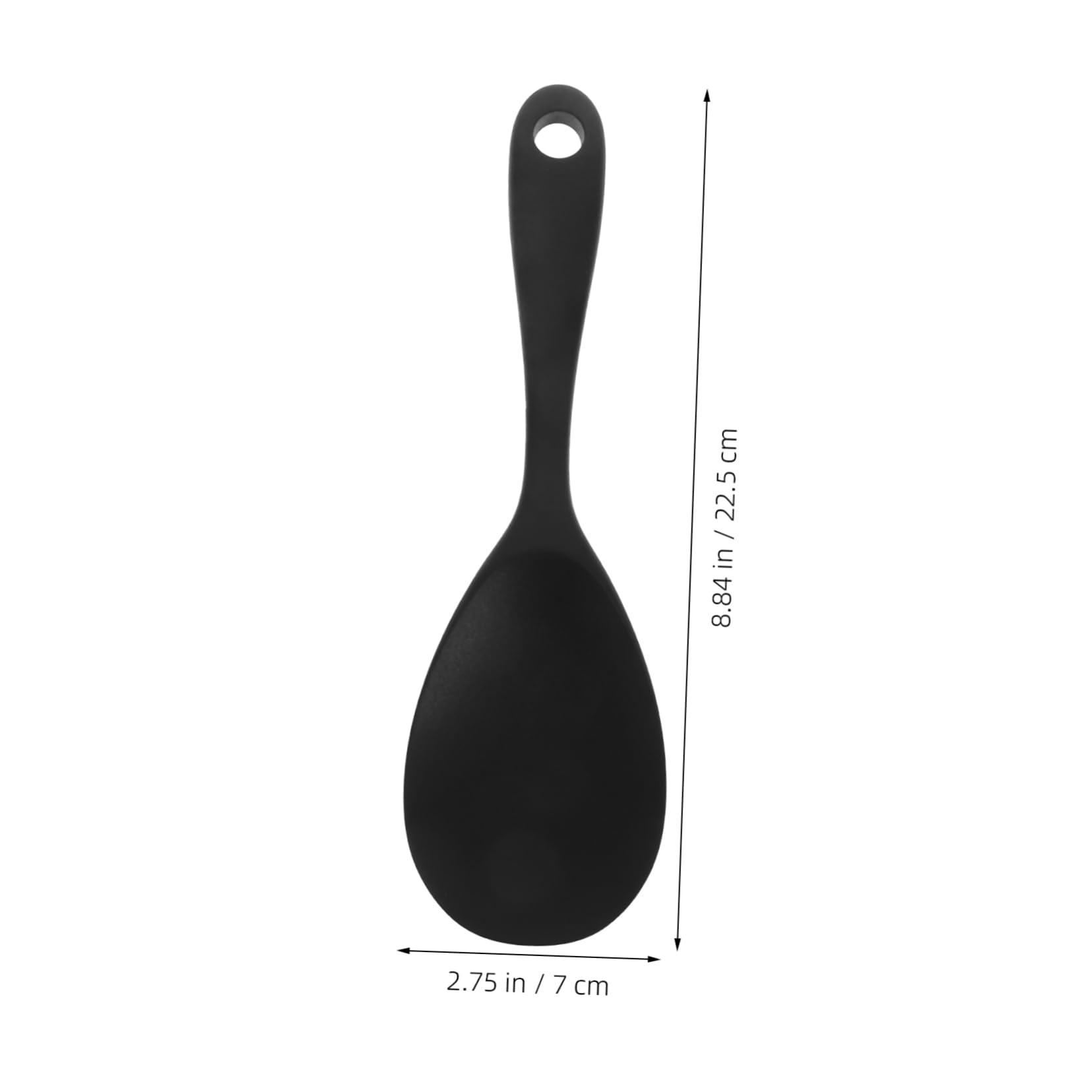 Unomor 2pcs Non Stick Rice Paddle Spoon Set Silicone Rice Cooker Spatula Large Serving Spoon Soup Salad Dishwasher Safe Silicone Kitchen Utensils