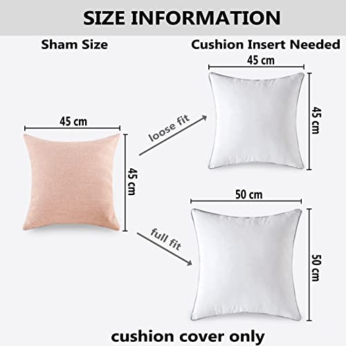 Housses de coussin en lin clair extérieures lot de 4 décoration