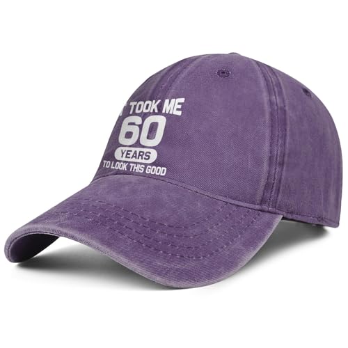 Image of 60th Birthday Gifts for Men Women 60 Year Old Gifts Decorations Took Me 60 Years to Look This Good Washed Cotton Hat