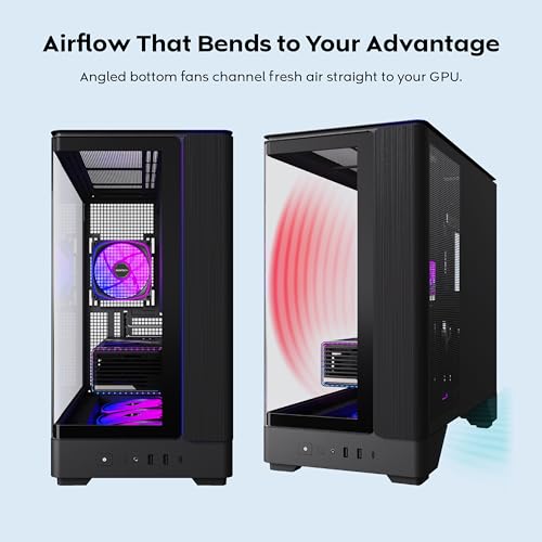 Gabinete MONTECH King 45 Pro ARGB semitorre negra con cristal templado 5