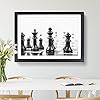 Chess Pieces Vol.2 Painting Framed Print | A2 Black Framed Wall Art | Ready to Hang | Modern Historical Picture | Living Room Bedroom Lounge Office #2