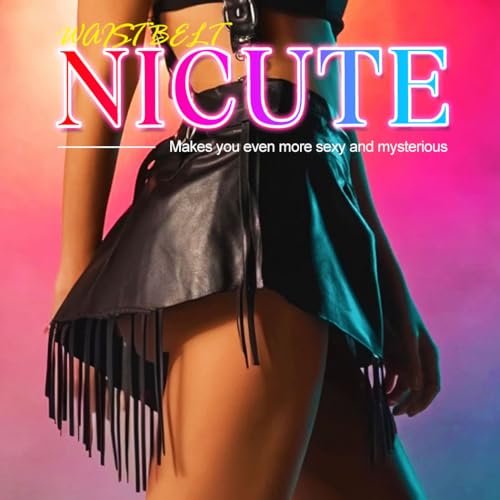 Nicute Leather Belt Skirt Black Waist Chain Punk Skirts Belt Goth Body Accessories for Women3