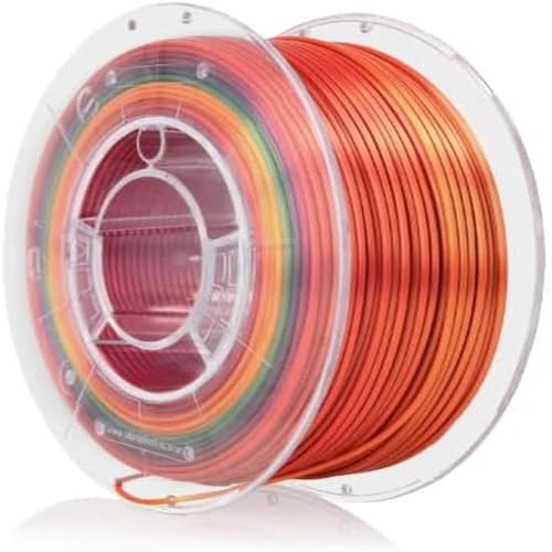 Filament ROSA 3D FILAMENTS PLA Czerwony Tęczowy Jedwabny (RED RAINBOW SILK)