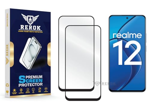Image of Gorilla Tempered Glass Screen Protector Compatible with Realme 12 5G [Pack of 2] | Edge-to-Edge, Bubble-Free, Case Friendly, Easy Installation Kit