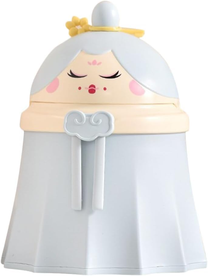 Mini Trash Can with Lid, Cute Desktop Trash Can Mini Countertop Trash Can Small Garbage Can Waste Paper Bin with Swing Lid for Bathroom, Kitchen, Bedroom