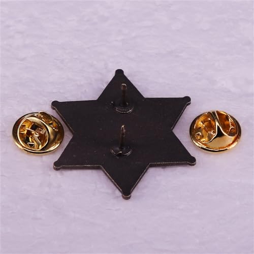 Sheriff Badges Metal Police Star Badges Lapel Pins for Boys Teen Girls Western Deputy Pin Brooch for Cowboy Party Decoration Badge Dress-Up Themed Cosplay Clothes Accessory Birthday Gift3
