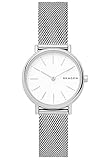 Skagen Watch for Women Signatur Lille, Two Hand Movement, 30 mm Silver Stainless Steel Case with a Stainless Steel Mesh Strap, SKW2692