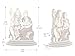 PLEASANTINO - 4 Inch Shiv Parivar Wood Carved Statue in Exotic Hard Woods - Multi Layered Hand Made Wooden Lord Shiva Family Idol for Car Dashboard, Home, Office, and Travel