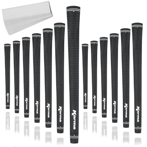 Karma Lot de 13 poignées de golf en velours avec 13 bandes adhésives, taille Midsize (+0,8 mm),...