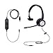 Mono Cuffie da 3,5mm USB per computer Cuffie per PC con microfono per laptop Skype, Teams, Zoom, Dragon, Lync, Cisco Cuffie telefoniche cablate a due orecchie per tablet Samsung iPhone Huawei iPad Mac