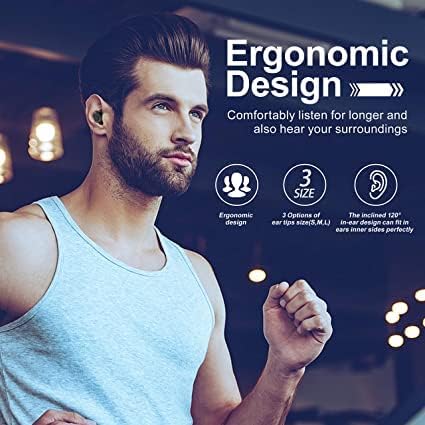 KUNGIX BX13 Earbuds Ergonomic Design and Ear Tip Sizes