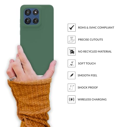 Image of SPRIG Compatible with Moto Edge 60 Stylus Premium SilkTone Back Cover Drop Tested Shock Proof Mobile Case for Men, Women, Boys and Girls with Camera Protection (Forest Green)
