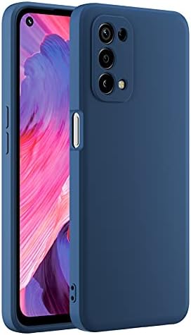 Cresee for Oppo A74 5G /A54 5G Case, Thin Silicone Cover with Microfiber Interior Camera Protection Anti-Scratch Slim Fit Flexible Phone Case for Oppo A74 5G/ A54 5G, Blue