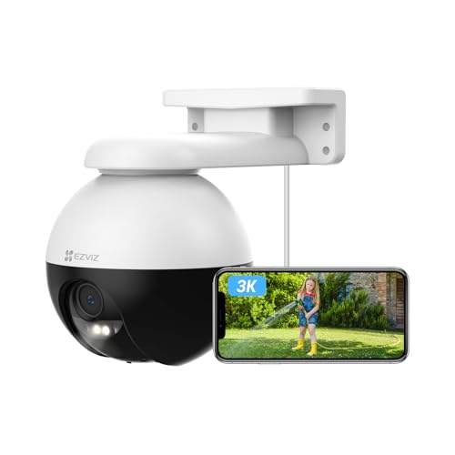 EZVIZ Caméra de Surveillance 3K 360° PTZ Wi-FI d'extérieur avec Suivi Automatique, détection de...