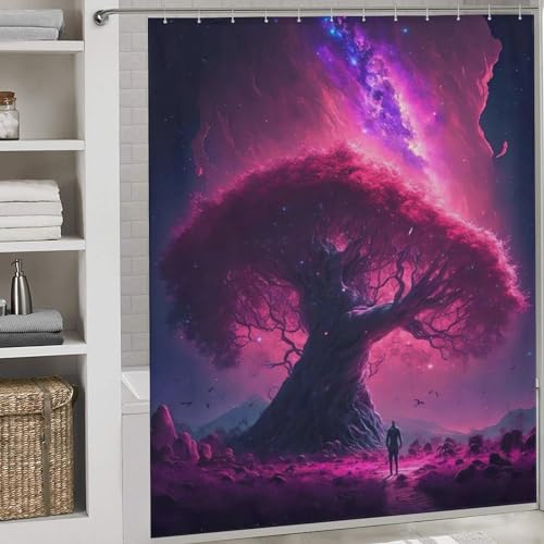 Rideau de douche Arbre de Vie lavable en polyester de qualite supérieure - 2