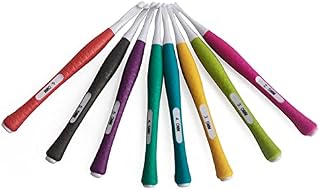 8 Pcs Plastic Crochet Hooks Set Single Pointed Knitting Needles Rubber Grip Single Pointed Hook Needles for Beginners, Adults