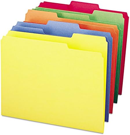 Smead Renkli dosya klasörü, 1/3 kesim, mektup boyutu, farklı ana renkler, kutu başına 100 (11943) - Görsel 2
