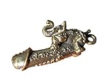 Brass Elephant Thailand Amulet Gift Lucky Love Wealth Buddhist Blessing Phallic Phallus Small Statue Pendant