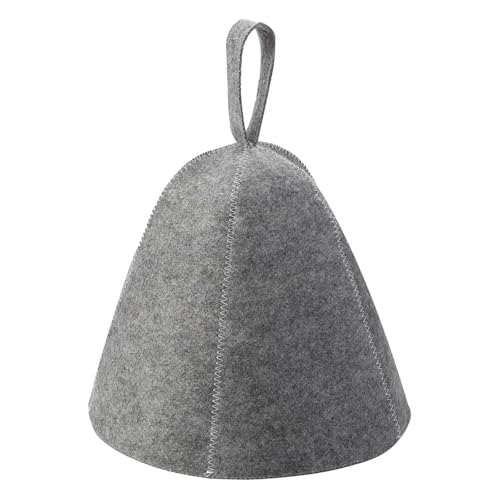 LUYSGBXR Sauna Hat Thicken Cap Sauna Hat Heat Insulating Lightweight Protect Hair Wear Wool Felt(Grey)