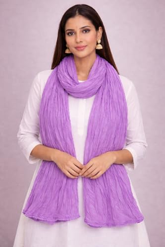 Image of Cotton Plain Solid Color Dupatta Soft Lightweight Dupatta for Women