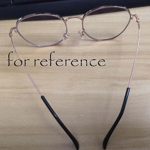Patillas de repuesto for gafas de metal con acabado plateado brillante y estampado retro tallado 5