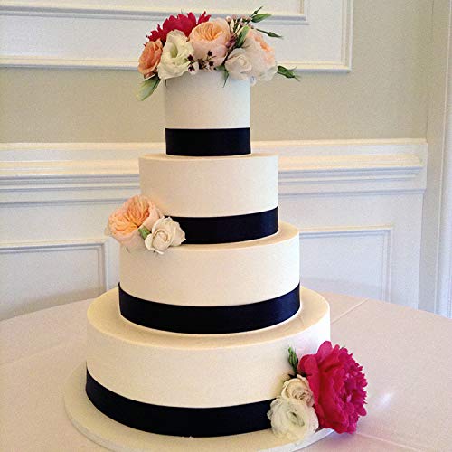 Yama Double Face Satin Ribbon - 1 Inch 25 Yards For Gift Package Wrapping,Floral Design,Hair Accessories,Crafting,Sewing,Wedding Decor, Black #TOP4