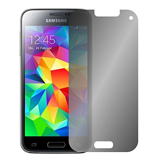Slabo ögonskyddsfolie för Samsung Galaxy S5 Mini SM-G800F synskydd displayskyddsfolie View Protection svart – Privacy Made IN Germany
