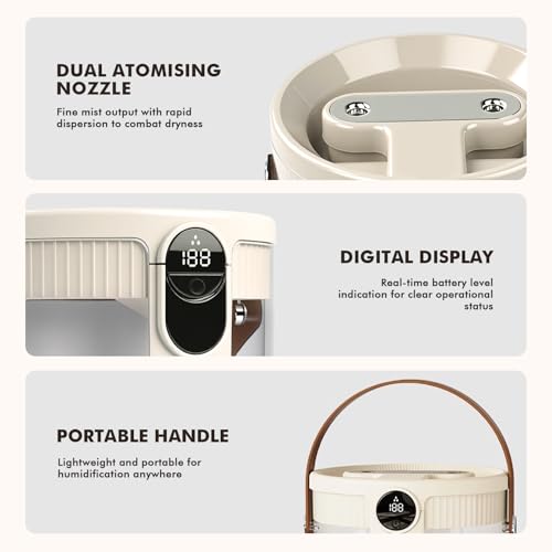 Nikou Humidificador de Aire de 1,5 L, Top-Fill Humidificador de Aire para Bebé, Silenciador Difusor de Aroma Ultrasónico con Luz Nocturna, Boquilla Bidireccional, para Dormitorio, Yoga, Oficina - imagen 7