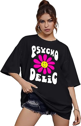 Buy London Hills Women's Casual Printed Round Neck Oversized