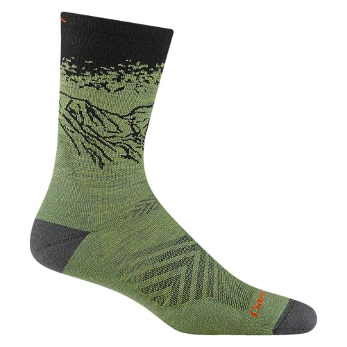 Darn Tough Vermont Micro-Crew Men's Running Socks, Vert - Ultra-Lightweight Cushioned Socks for Men, Style 1066