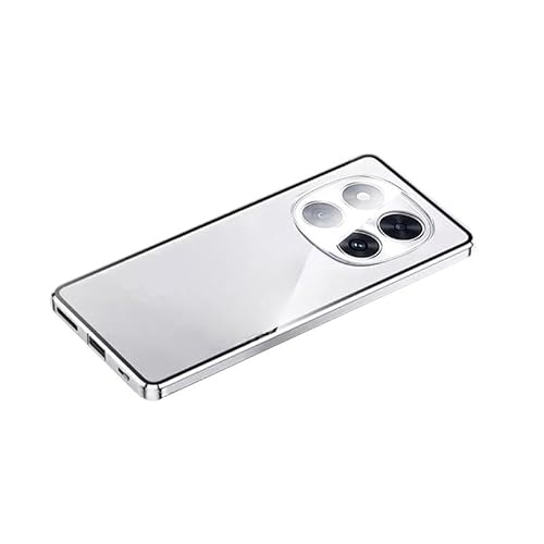 CYBERGARAGE�EFor Redmi Note 15Pro+ �P�[�X �A���~ �o���p�[ �O�㋭���K���X �N���A ���� For ���b�h�~�[ �m�[�g15 �v�� (�V���o�[)