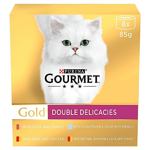 GOURMET Gold Double Delicacies Wet Cat Food 8x85g (Pack of 6)