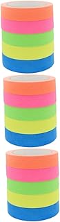 VILLCASE 15 Rolos De Fita Luminosa Fita Adesiva Colorida Fita Adesiva Fita Fluorescente De Cor Verde Fita De Algodão Que Brilha No Escuro Fita Adesiva Fita Adesiva De Viscosidade