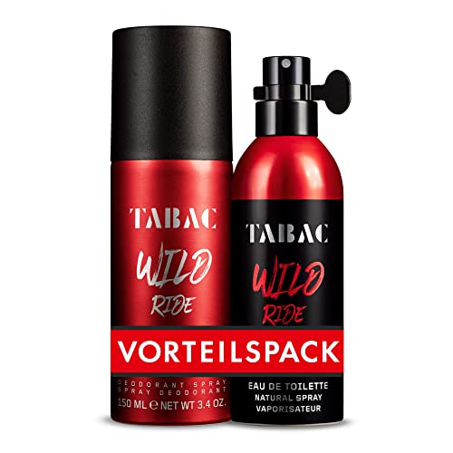 Tabac® Wild Ride | Vorteilspack: Eau de Toilette & Deodorant Spray - aufregend - aromatisch - frisch - weckt Abenteuerlust | Eau de Toilette 75 ml & Deodorant Spray 150ml