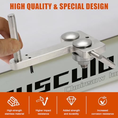 AUTOVIC Ferramenta de reparo de aperto de trilho de barra de motosserra, ferramenta de fechamento de