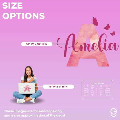 Vinilo decorativo personalizado para pared habitación niña miniatura 4